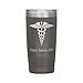 JFWcreations Personalized Registered Nurse Tumbler With Name - RN Gift - 20oz Insulated Engraved Stainless Steel RN Cup Pewter