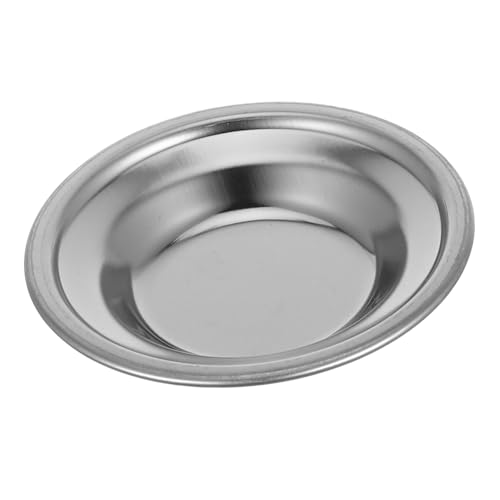 PRETYZOOM Tea Bag Rest Tea Bag Dish Metal Coaster Round Tea Plate Tea Coaster Home Accessory Practical Stylish