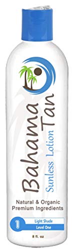 Level 1 Light Self Tanner Organic & Natural, Body & Face, Bahama Tan Self Tanning Lotion, No Orange...