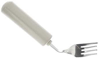 Homecraft Queens Angled Cutlery, Right-Handed Angled Fork, Lightweight Ergonomic Adaptive Fork, Cutlery with Easy-to-Grip Handles for Limited or Weak Grasp, Adaptive Utensil for Independent Eating