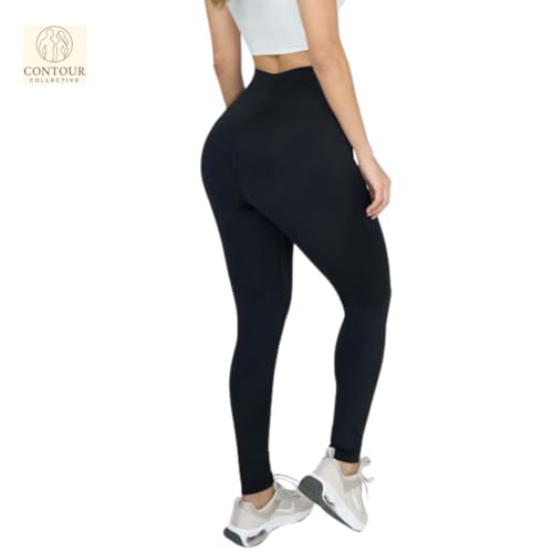 CC Leggins Women's High Waist Compression Leggings – Butt Lifting Tummy Control Shapewear Pants – Seamless Workout Yoga Pants3