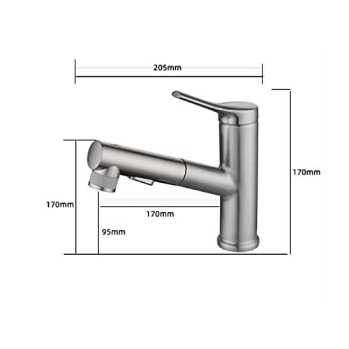 Robinet de salle de bain extractible MOCHAMIK résistant pour un nettoyage facile