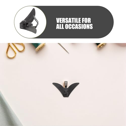 Clips de corbata negros con fijación resistente de metal para trajes 4