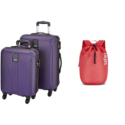 Image of Safari Thorium Sharp Anti-Scratch Combo Set of 2 Small, Medium Polycarbonate Check-in 4 Wheel Hard Suitcase