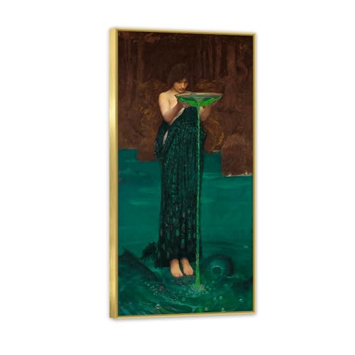 Tableau sur toile John William Waterhouse - Circé envieuse 30x60cm
