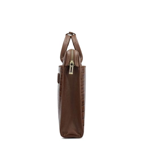 Image of Da Milano Leather Laptop Bag - Fits Upto 15 inch Laptop (SL-10051M-B)