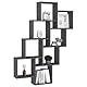 vidaXL Würfelregal Wandregal Hängeregal Cube Lounge CD Regal Dekoregal Bücherregal Schweberegal Wandboard Regalwürfel Schwarz 90x15x119cm Holzwerkstoff
