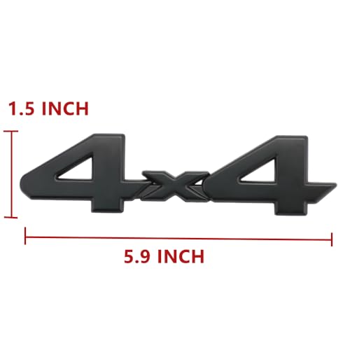 Image of 2Pcs 4x4 Emblems 3D Decal Sticker Nameplate Badge Replatement for Grand Cherokee Wrangler Compass Ram 1500 2500 3500 (Black)