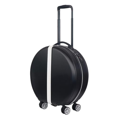 Light Suitcase 18in Round Carry On Luggages Suitcases with Wheels and Password Lock Portable Box Trolley Checked B,18inch
