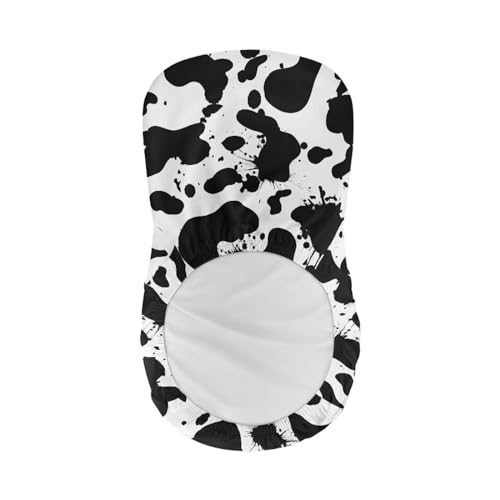 Image of Cow Scrawl Bar Stool Seat Covers Waterproof Elastic Height Mid Low Back Chair Protector Stain Resistant Bar Stool Covers with Backs Set of 2