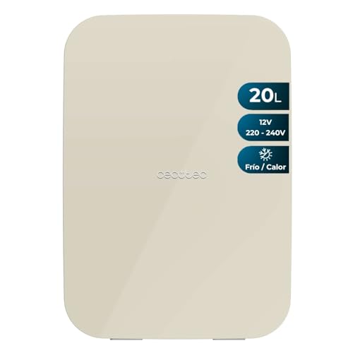 Cecotec Mini Réfrigérateur Bolero MiniCooling 20L Bahamas Beige. Design compact 20L, polyvalent 12V-220V, refroidit jusqu'à 7ºC et chauffe jusqu'à 65ºC,...