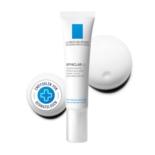 La Roche Posay Effaclar A.I., Konzentrierte Emulsion gegen lokale Hautunreinheiten, Tagescreme bei Akne, Gesichtspflege gegen unreine Haut, Pickelcreme, 15 ml