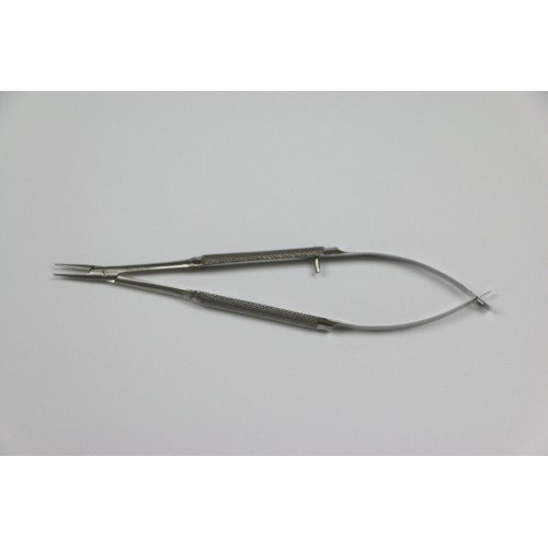 Barraqure Needle Holder very delicate curved jaws, without Lock