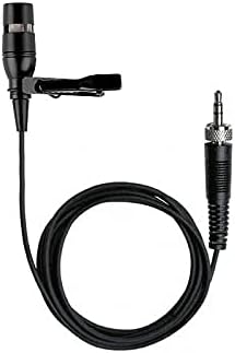 Replacement Lavalier Microphone for Sennheiser SK-XSW Bodypack Transmitter Unidirectional, Black 3.5 mm (1/8 in) TRS