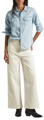 Pepe Jeans Tania, Pantaloni Donna, Bianco (Mousse...