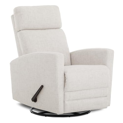 dream on me chatham basic nursery rocking glider in ecru 360 swivel motion fsc certified greenguard gold amp jpma certified nursery glider three rocking modes nursery glider recliner