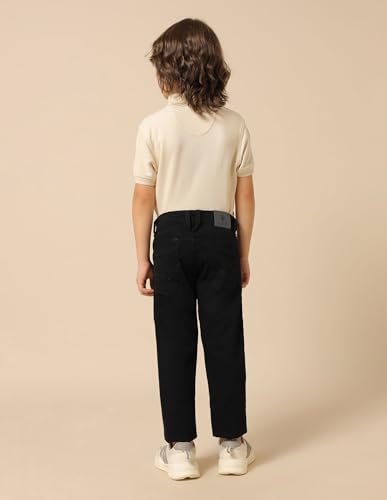 Image of U.S. Polo ASSN. Slim Fit Jeans for Boys - Five Pockets, Mid-Rise Waist, Casual Kids Wear