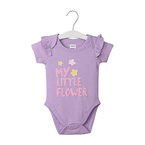 Image of Karrot by Shoppers Stop Printed Cotton Round Neck Infant Girl's Rompers Set