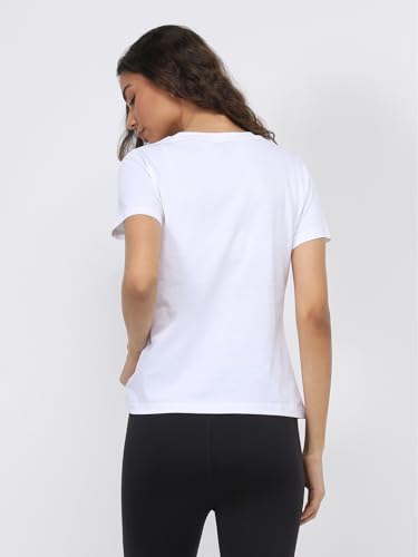 Image of Nobero Women's Graphic Printed T-Shirt | Regular Fit 180 GSM Cotton Tee for Women | Comfortable Round Neck Casual Wear