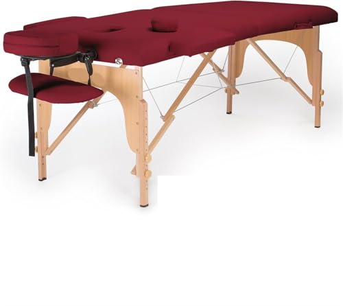PSNKLMM Mesa de Masaje Plegable portátil Profesional con Estuche de Transporte para Fisioterapia Y Tatuaje(Burgundy)