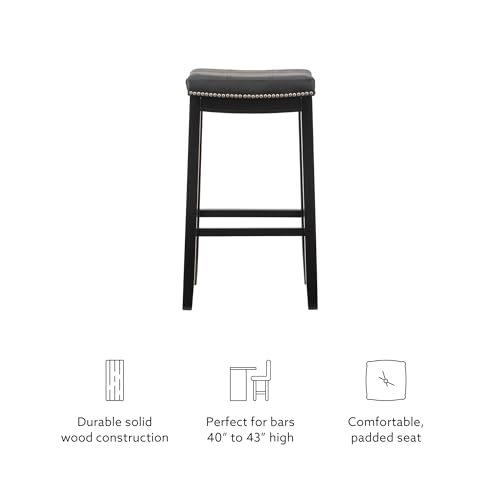 Linon 55816BLK01U Claridge Bar, Black Stool thumb #19