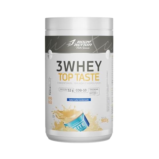 3 Whey Top Taste 900g Sabor Leite Condensado Bodyaction