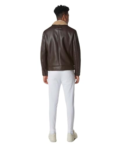 Image of Andrew Marc Men's Andrew Marc Men's Faux Leather Sherling Jacket