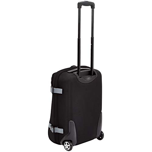Amazon Basics Rolling Travel Duffel Bag Luggage with Wheels, Small, Black