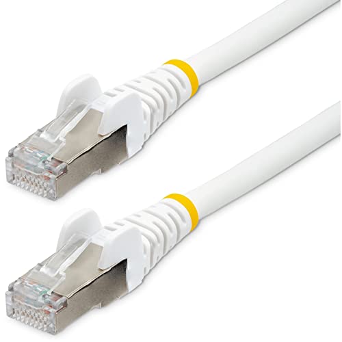 StarTech 5ft Cat6a Snagless Ethernet Cable, S/FTP, 100W PoE, LSZH, White