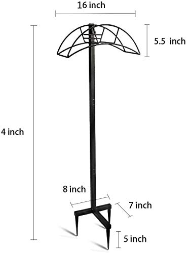Lovinouse Upgraded Garden Hose Holder, Detachable Metal Water Hoses Holder, Heavy Duty Free Standing Garden Hose Storage Stand for Yard