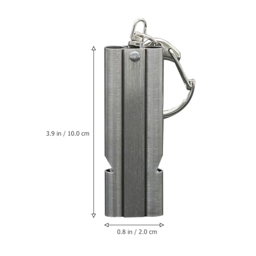 Silbato de acero inoxidable de alto decibel para emergencia y deporte miniatura 2