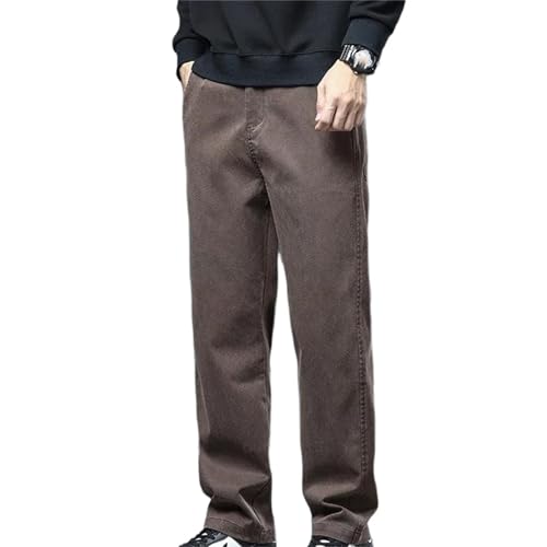 Men's Spring Fall Jeans – Loose Straight Denim Pants, Casual Elastic Waist Trousers