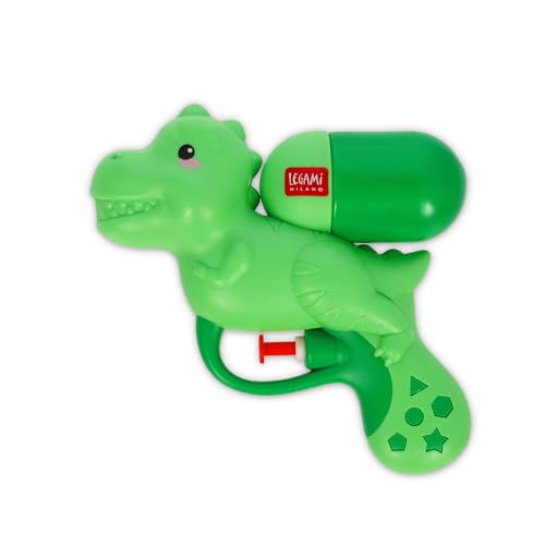Legami - Kleine Wasserpistole, Mini-Wasserpistole, Water Gun Dino, 2,5 m Wasserstrahl, ideal für Partys, zum Erfrischen, Fassungsvermögen 50 ml, Gartenpistole für Kinder und Erwachsene