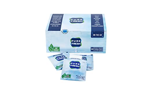Purefresh Wet Wipes Flushable Individually Wrapped For Travel 40 Singles #TOP3