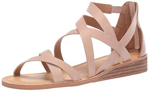 Lucky Brand Women's Helenka HIGH Heel Wedge Sandal, Stone, 10 M US