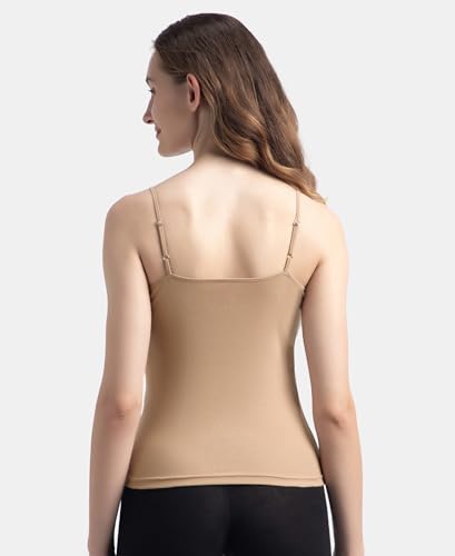 Image of Jockey 1487 Women Super Combed Cotton Rib Camisole with Adjustable Straps and StayFresh Treatment (Pack of 2)