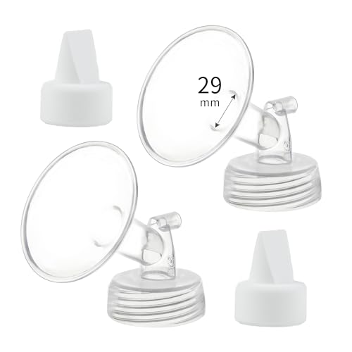 Image of Momstouch 29mm Flange and Duckbill Valve Compatible with Spectra S1 S2 9 Plus Breastpump Replacement to Spectra Pump Parts, Not Original, Replace Spectra Accessories.
