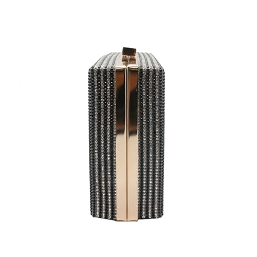 Women Retro Radio Tape-shape Rhinestone Clutch Purse Vintage Crystal Evening Handbag Party Cocktail Shoulder Bag - Image 4