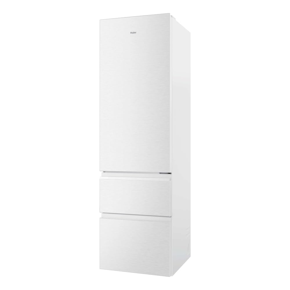 Haier 3D 60 Series HTR3620CNPW - Frigorífico Combi, 414L, Cajones Direct Access, Air Surround, Motor Inverter, Cajón 0º Fresh Zone, Total No Frost, Ancho 59,5 cm, Alto 205 cm, Iluminación LED, Blanco