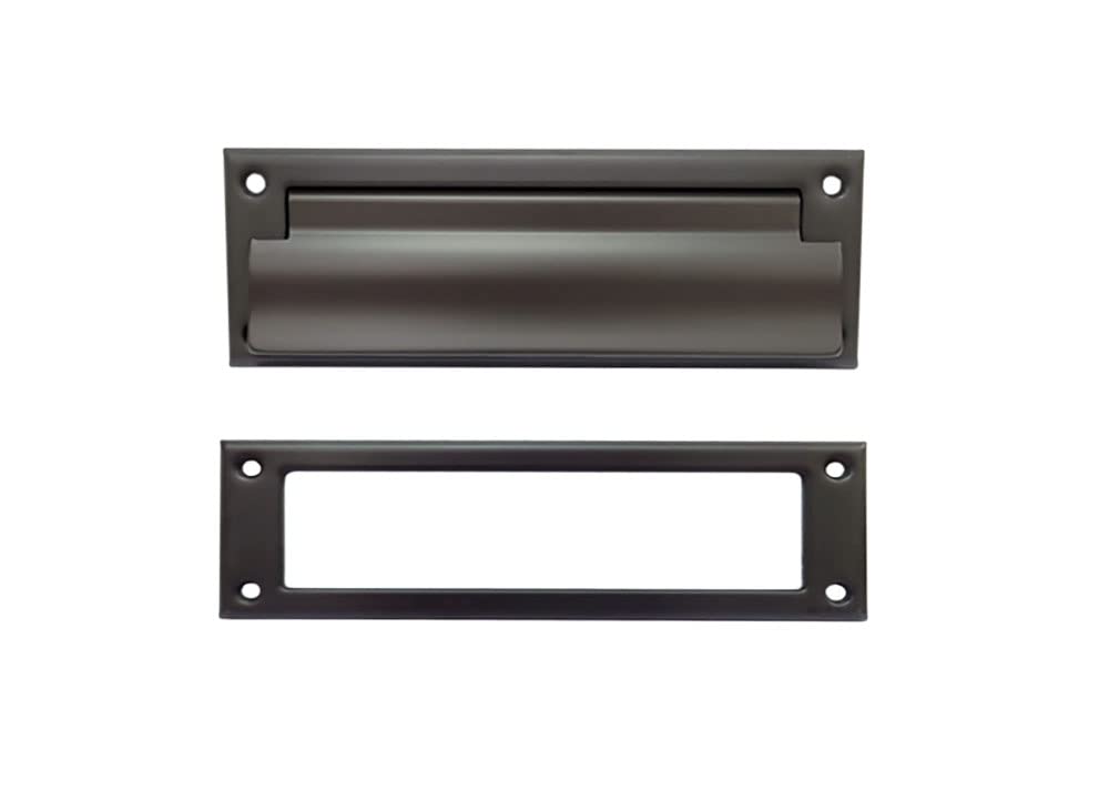 Photo 1 of QCAA Solid Brass Mail Slot, ORB Oil-Rubbed Bronze, 8-7/8''X2-7/8'', 1 Pack