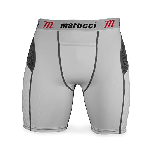 Marucci Youth Elite Padded Slider Shorts with Cup, X-Large, White