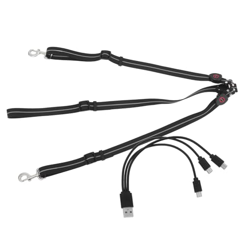 LAPYAPPE Horse Breastplate Collar Reusable High Visibility Strap for Equestrian Activities Adjustable PU Material with Lighting Safe and Reliable