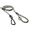 PawsPassion – Correa de cuerda para perro de 6 pies, correa de perro resistente 2 en 1 con hebilla de cinturón de seguridad, mosquetón giratorio de aluminio de aviación 360 sin enredos, todos los