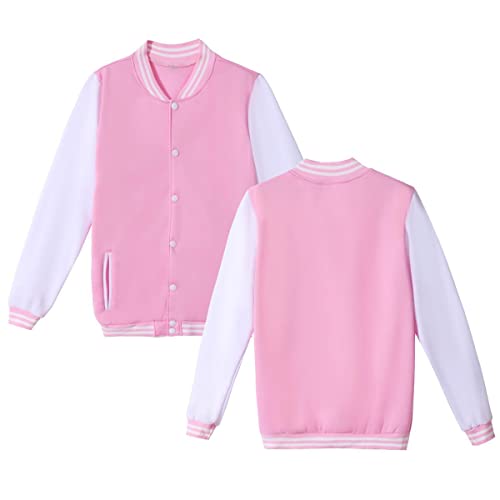 Image of Mowbeat Women Baseball Jacket Varsity Uniform Unisex Adult Long Sleeve Casual Loose Cardigan Men's Track Jacket