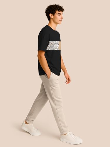 Image of BULLMER Trendy Co-ords with Oversized T-Shirt & Pants Clothing Set for Men | Cotton Blend Cord Set for Men