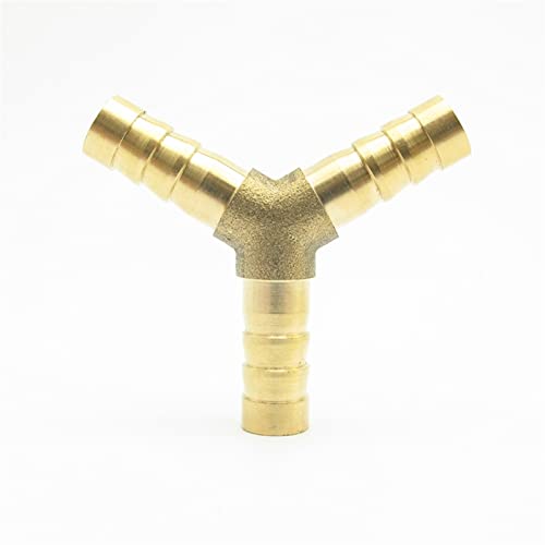 Conector manguera de latón 3 vías tipo Y de 12mm adaptador de tuberías neumáticas e hidráulicas 3