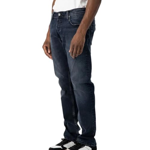Teddy Smith jean droit bleu homme 10114799DL32 en coton classique