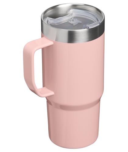 Image of STANLEY The Everyday Suburban Mug | 16 oz | Drink Through Lid | Cup for Coffee, Tea and Drinks | Insulated Stainless Steel Coffee Mug | BPA-Free | Peach Rose Gloss