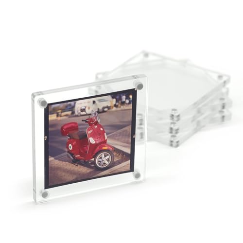 GDSZDDXX Premium Acrylic Magnetic Reversal Film Holders, 6 Packs Archival Storage High Transparency Display Holder for Reversal Film 6X6 by GDSZDDXX - Used condition - US$11.55