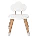 KYWAI - Chaise pour Enfants en Bois Blanc, pour Enfants, Bois de hêtre laqué. Conception Nordique. Bords arrondis pour Plus de sécurité. (Blanc, Nuage)
